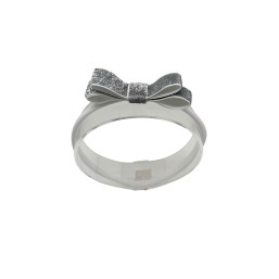 Shiny Ribbon Toddler Headband - Silver